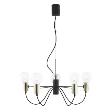 SOSPENSIONE AXON NERA/ORO 5XE27 60X7,5X143CM