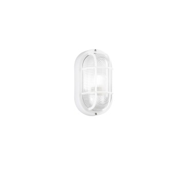Plafonnier ovale blanc tortue 1 x E27 IP54 12 x 10,5 x 20,5 cm