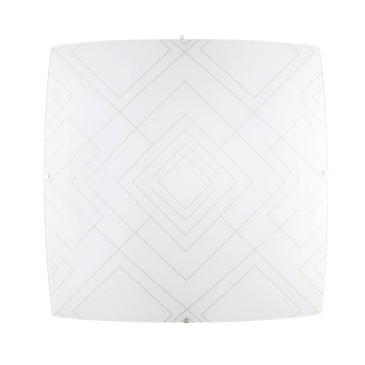 PLAFOND VECTOR BLANC/GRIS 4XE27 50X50X12CM