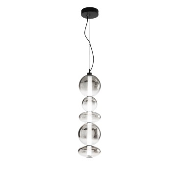 Suspension LED noire KEMET 40W 4000LM 3000K 20X154,5CM