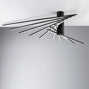 Plafonnier LED noir...