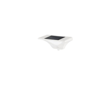 SKYP LED-Wandleuchte, weiß, 3 W, 130 lm, 4000 K, mit Solarpanel und Sensor, Schutzart IP54, 11,2 x 11,2 x 22,4 cm