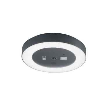 PLAFONIERA LED ZOOM ANTRACITE 30W 3600LM 4000K DIMM. Wi-Fi IP54 CON VIDEOCAMERA 30X5,5CM