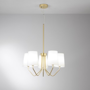 SOSPENSIONE SALLY ORO 5XE14 60X150CM