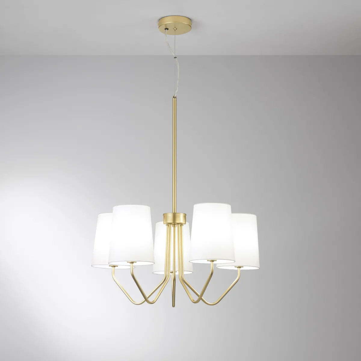 SOSPENSIONE SALLY ORO 5XE14 60X150CM