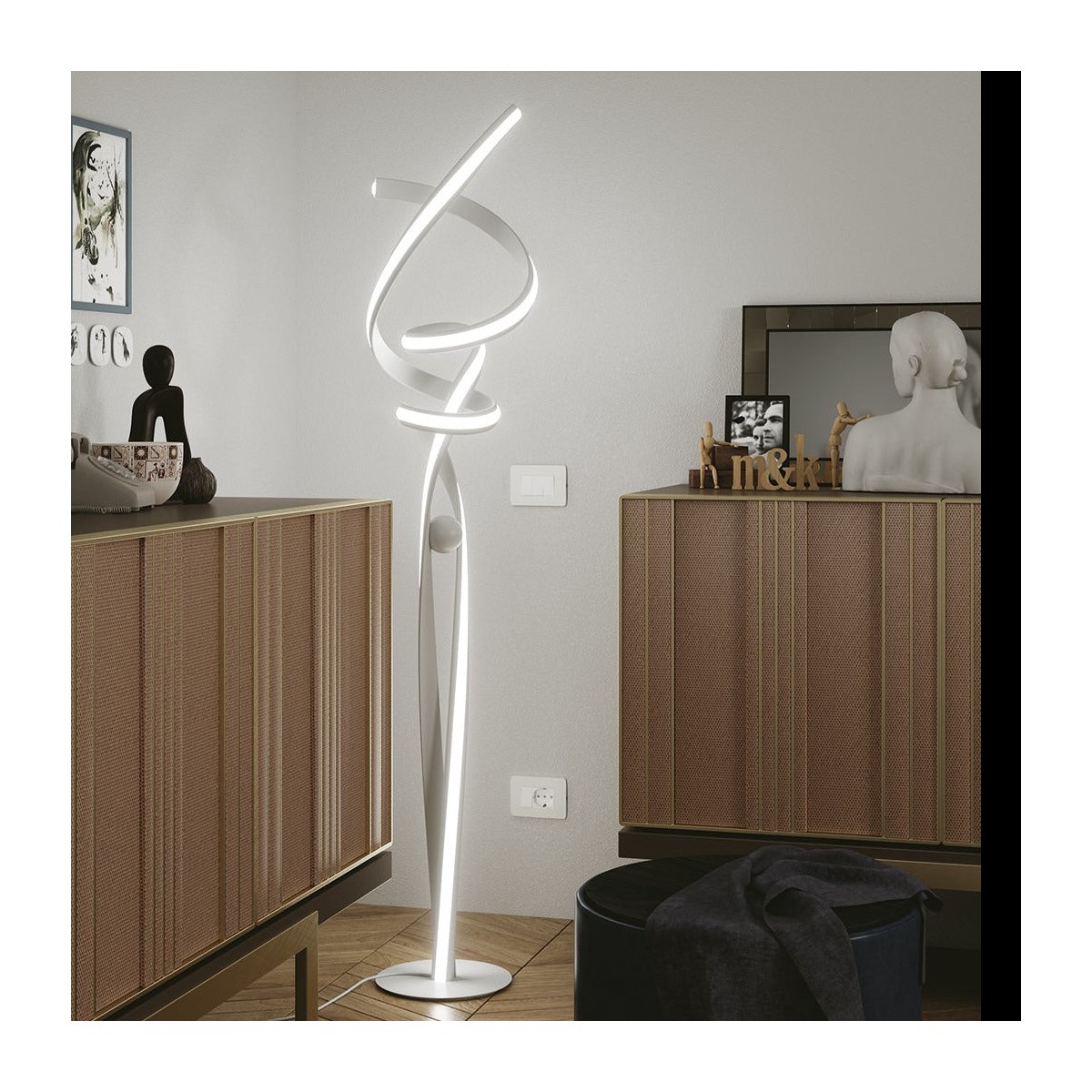 MYSTRAL WHITE LED-STEHLEUCHTE 36W 5600LM CCT 26X25X160CM