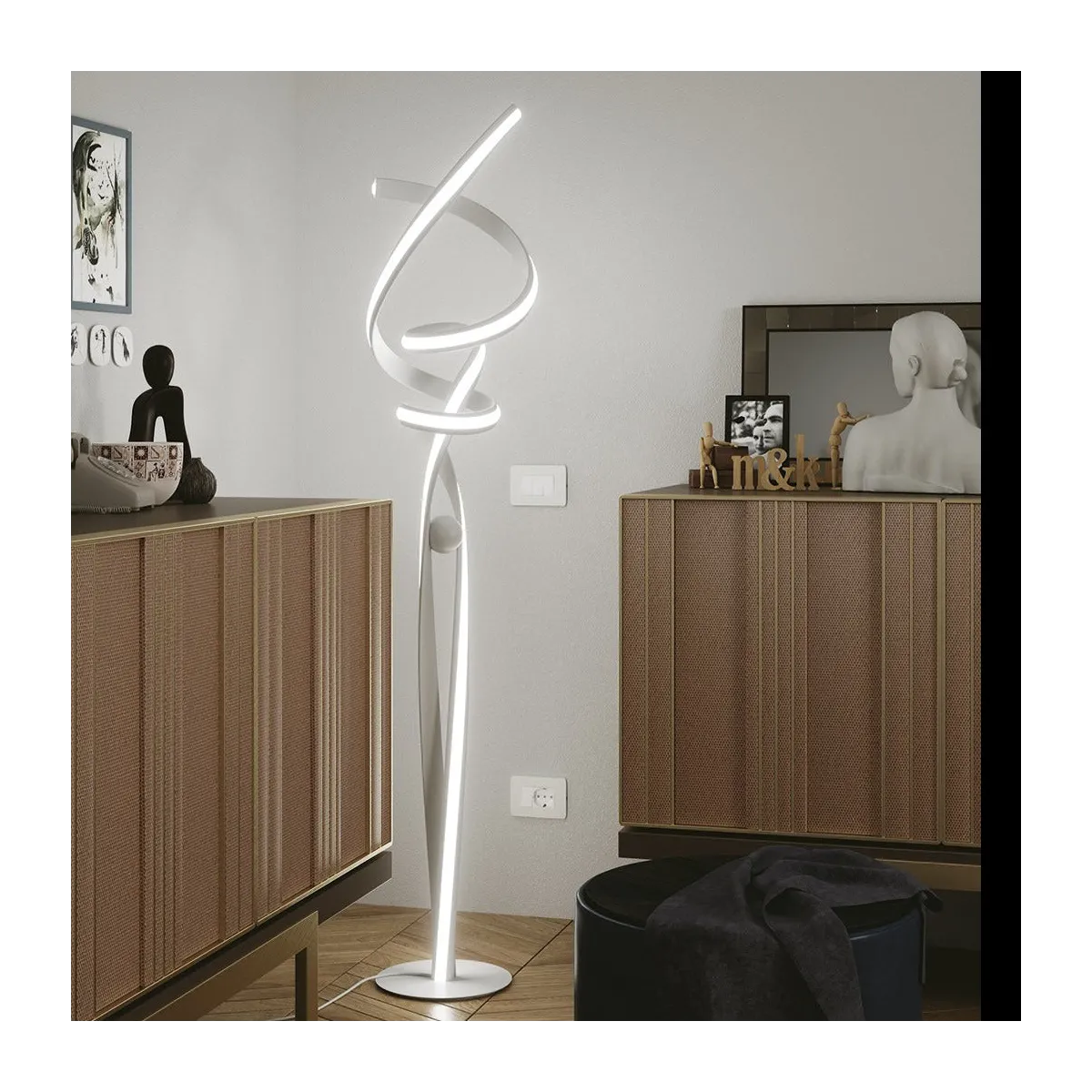 Sol LED blanc Mystral 36W 5600LM CCT 26X25X160CM