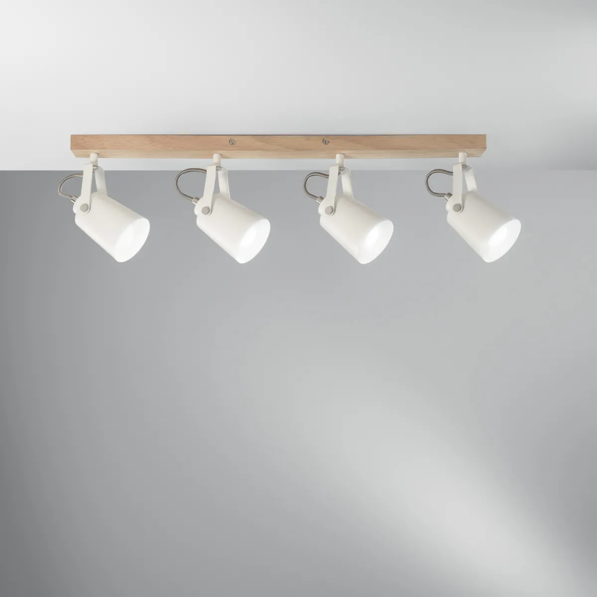 APPLIQUE EDA BIANCA/LEGNO 4XE14 68,7X6X16,7CM