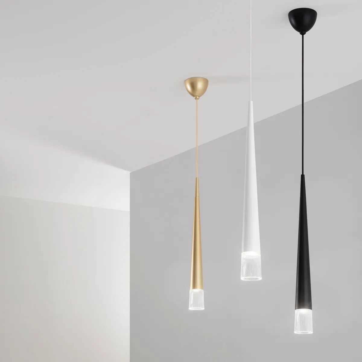 Suspension blanche Lancelot 1XGU10 6X181CM