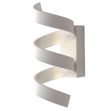 APPLIQUE LED HELIX BIANCA E ARGENTO 9W 720LM 3000K 10X13,5X26CM