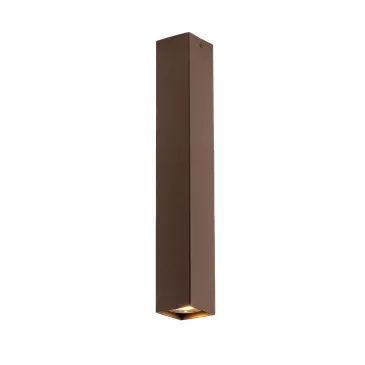 FLUKE Quadratische Corten-Deckenleuchte 1xGU10 6x6x40cm