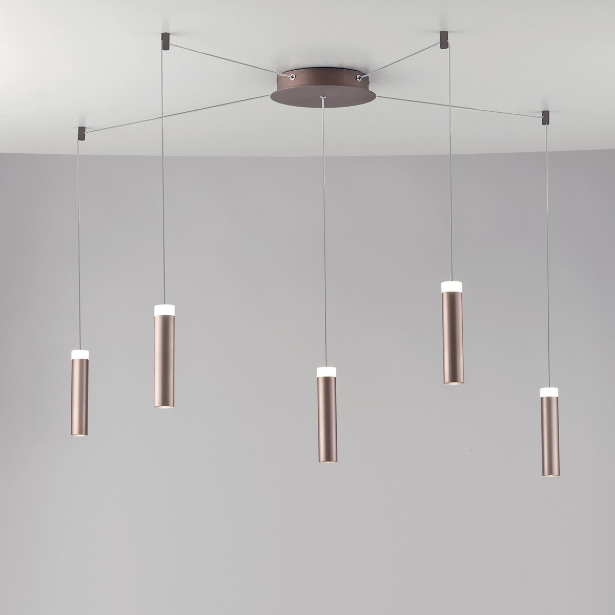 Plafonnier LED effet bougie bronze 35 W 3600 lm 4000 K...