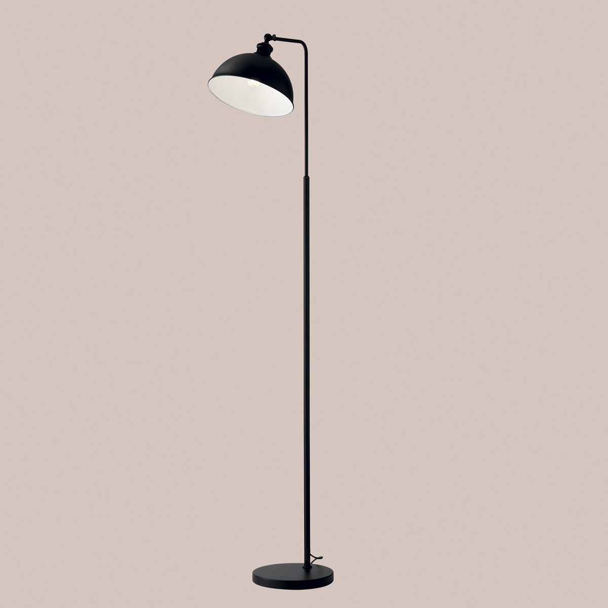 Schwarze Charleston Stehleuchte 1xE27 25x40x165cm