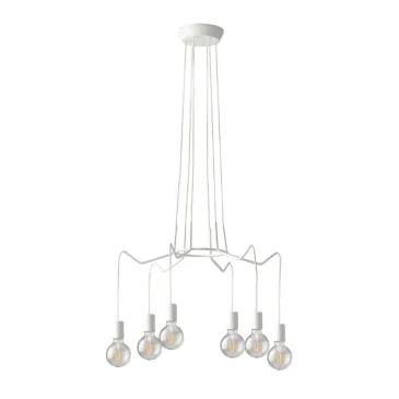 HABITAT BLANC SUSPENSION 6XE27 66X120CM