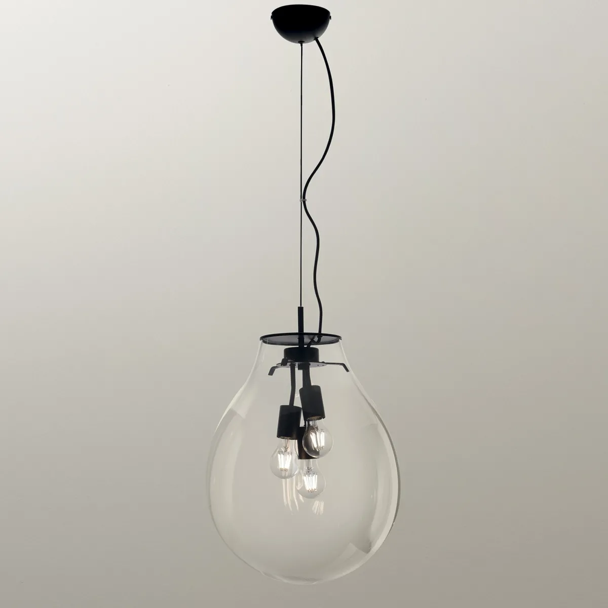 SOSPENSIONE AZUMA TRASPARENTE 3XE27 38X174CM