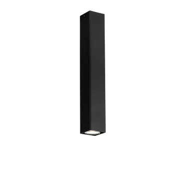 FLUKE SQUARE Schwarze Deckenleuchte 1xGU10 6x6x40cm