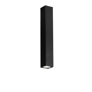 Plafonnier carré noir FLUKE 1XGU10 6X6X40CM