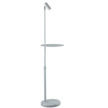 Lampadaire réglable relaxant blanc/marbre 1 x GU10 30 x 150 cm