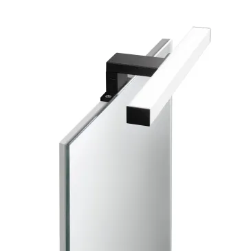 APPLIQUE LED NOIR NERO QUADRA FISSAGGIO PARETE/SPECCHIO 5W 600LM 4000K IP44 30X9,5X4,45CM