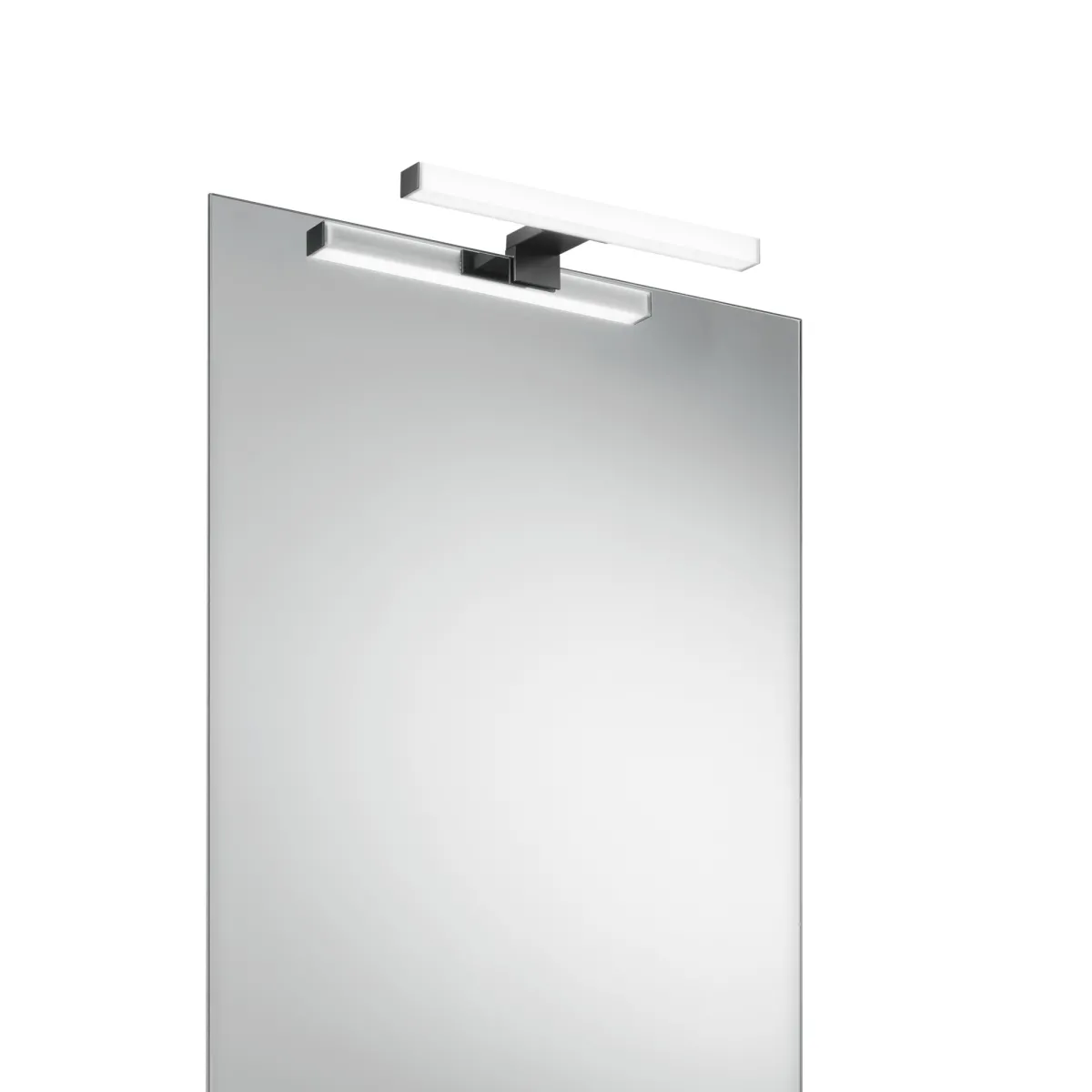APPLIQUE LED NOIR NERO QUADRA FISSAGGIO PARETE/SPECCHIO 5W 600LM 4000K IP44 30X9,5X4,45CM