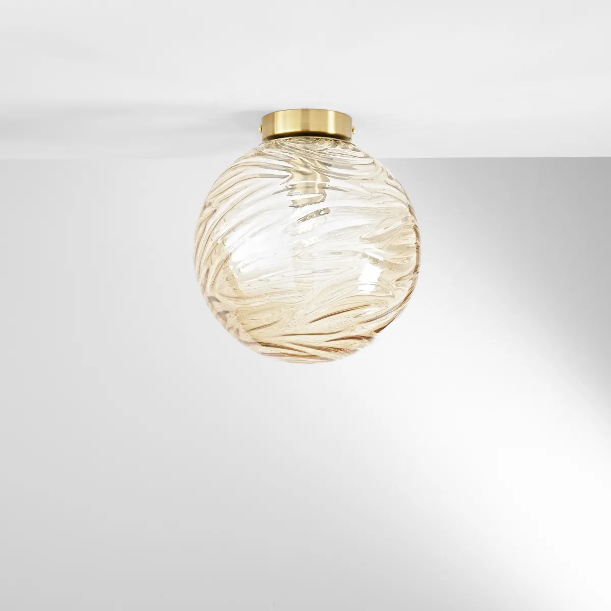 NEREIDE Champagner-Deckenleuchte 1xE27 25x25cm