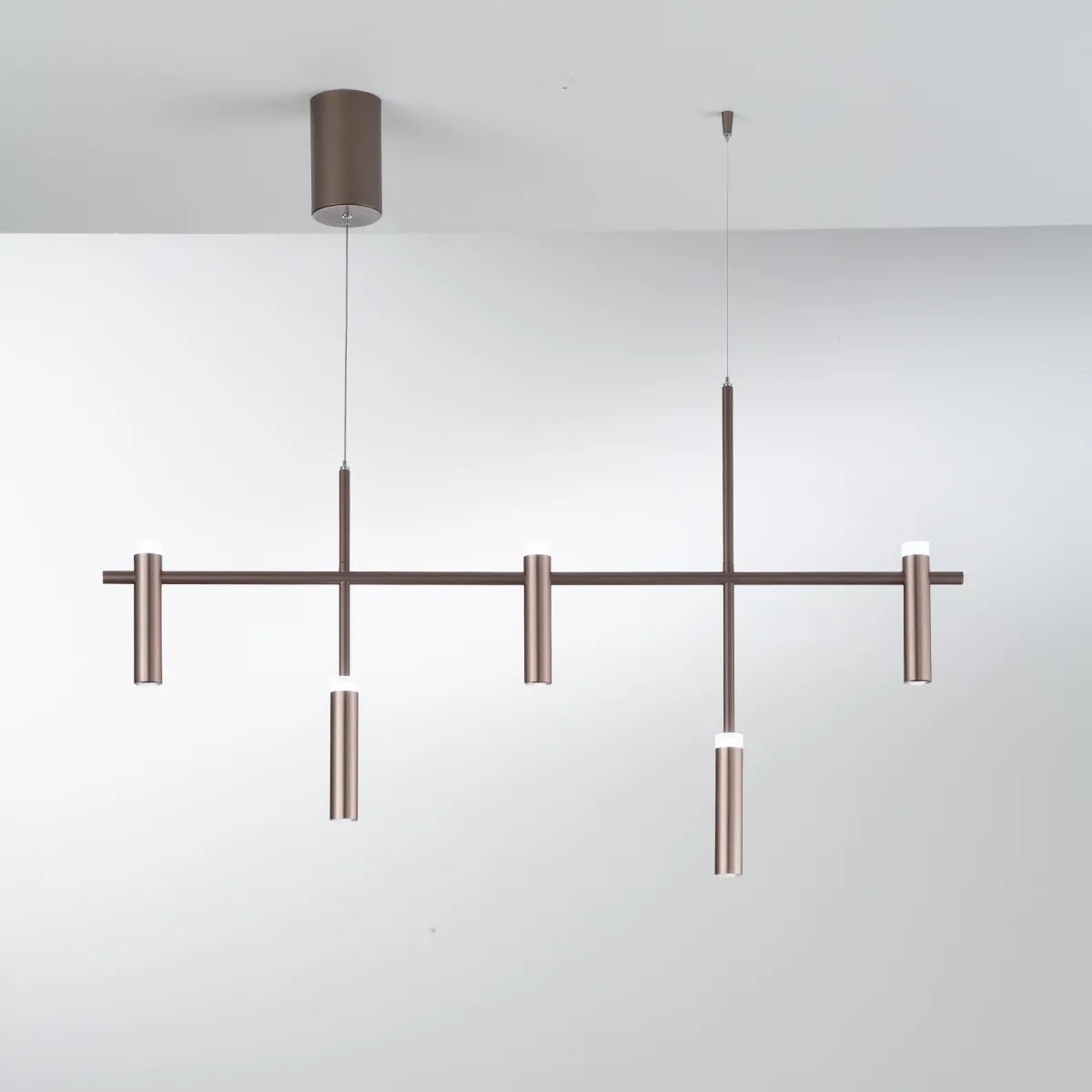LED-Kerzenleuchte, Hängeleuchte, Bronze, 35 W, 3600 lm,...