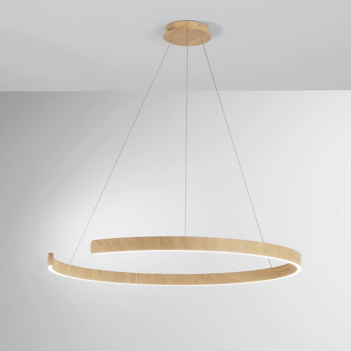 Suspension lumineuse LED pour nombril en bois 50W 6600LM...