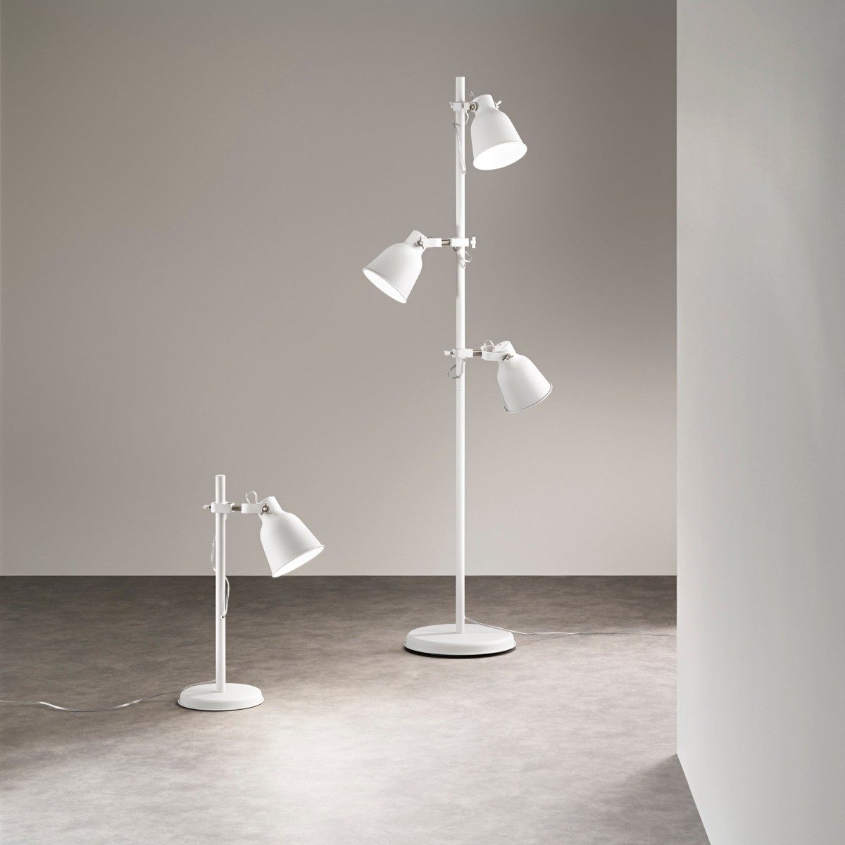 LÉGENDE BLANC/NICKEL 1XE27 38X61CM