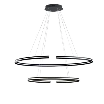 CLARKE LED-Hängeleuchte, schwarz, 88 W, 11000 lm, 3000 K, 120 x 60 x 124 cm