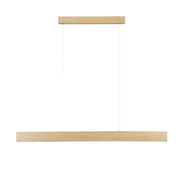 LED-Nabelleuchte aus Holz, 40 W, 6400 lm Farbtemperatur, 121,5 x 8 x 150 cm