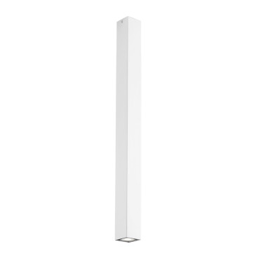 Plafonnier carré blanc Fluke 1xGU10 6x6x75cm