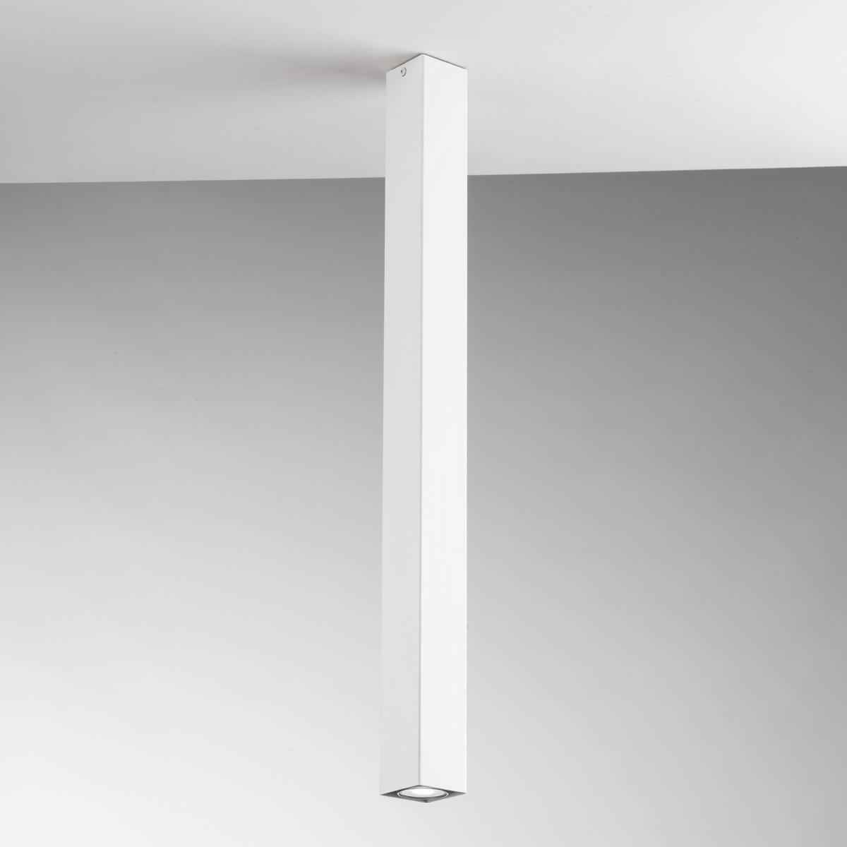 Plafonnier carré blanc Fluke 1xGU10 6x6x75cm