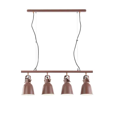 LEGENDE CORTEN/KUPFER-AUFHÄNGUNG 4XE27 85,5X15,5X179CM