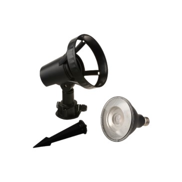 Projecteur LED GRUBB noir 1 x E27 15 W 1100 lm 4000 K avec pointe 15,12 x 15,2 x 20,03 cm