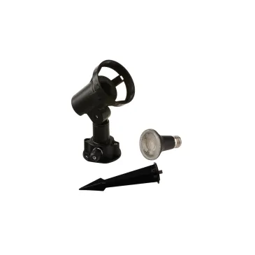 GRUBB LED-Projektor, schwarz, 1xE27, 7 W, 510 lm, 4000 K, mit Erdspieß, 9,3 x 11,7 x 15,3 cm