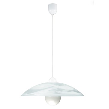 Suspension en albâtre blanc 1XE27 48X120CM
