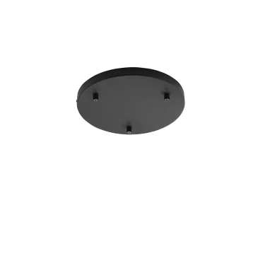 Schwarzer runder Rahmen mit 3 Löchern, 32 x 4,1 cm