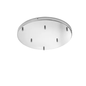 Cadre rond chromé à 6 trous 47 x 4,1 cm