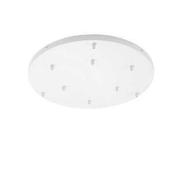 Cadre rond blanc à 9 trous 52 x 4,1 cm