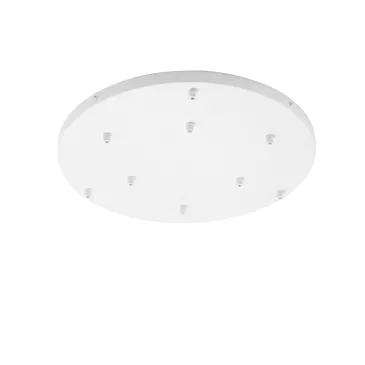Cadre rond blanc à 9 trous 52 x 4,1 cm