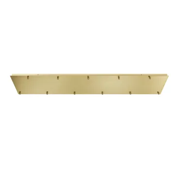 Gebürsteter rechteckiger Rahmen mit 11 Löchern, 142 x 30 x 4,1 cm