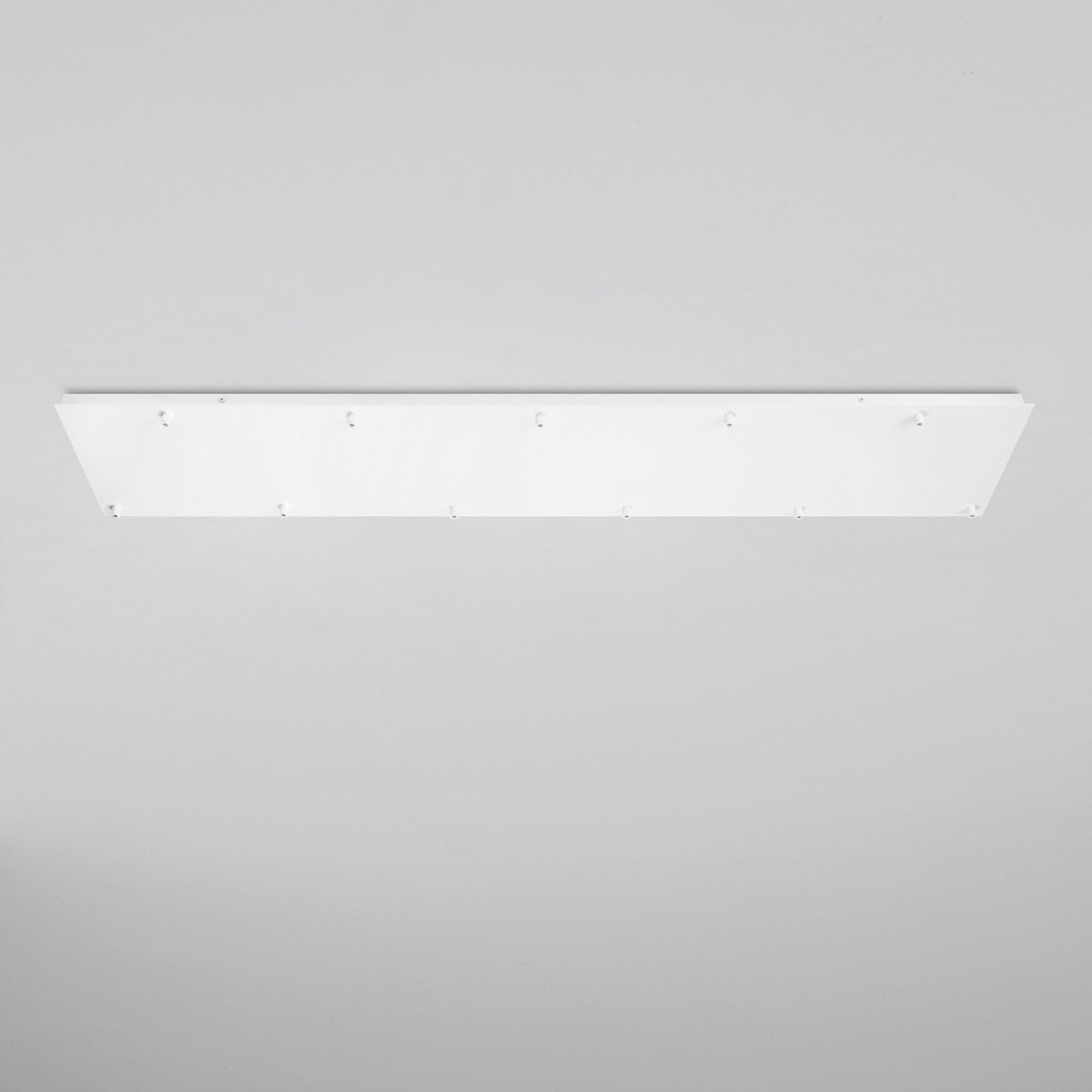Weißer rechteckiger Rahmen mit 11 Löchern, 142 x 30 x 4,1 cm