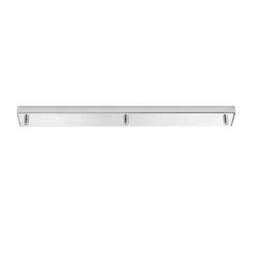 Rechteckiger Chromrahmen mit 3 Löchern, 67 x 10 x 4,1 cm