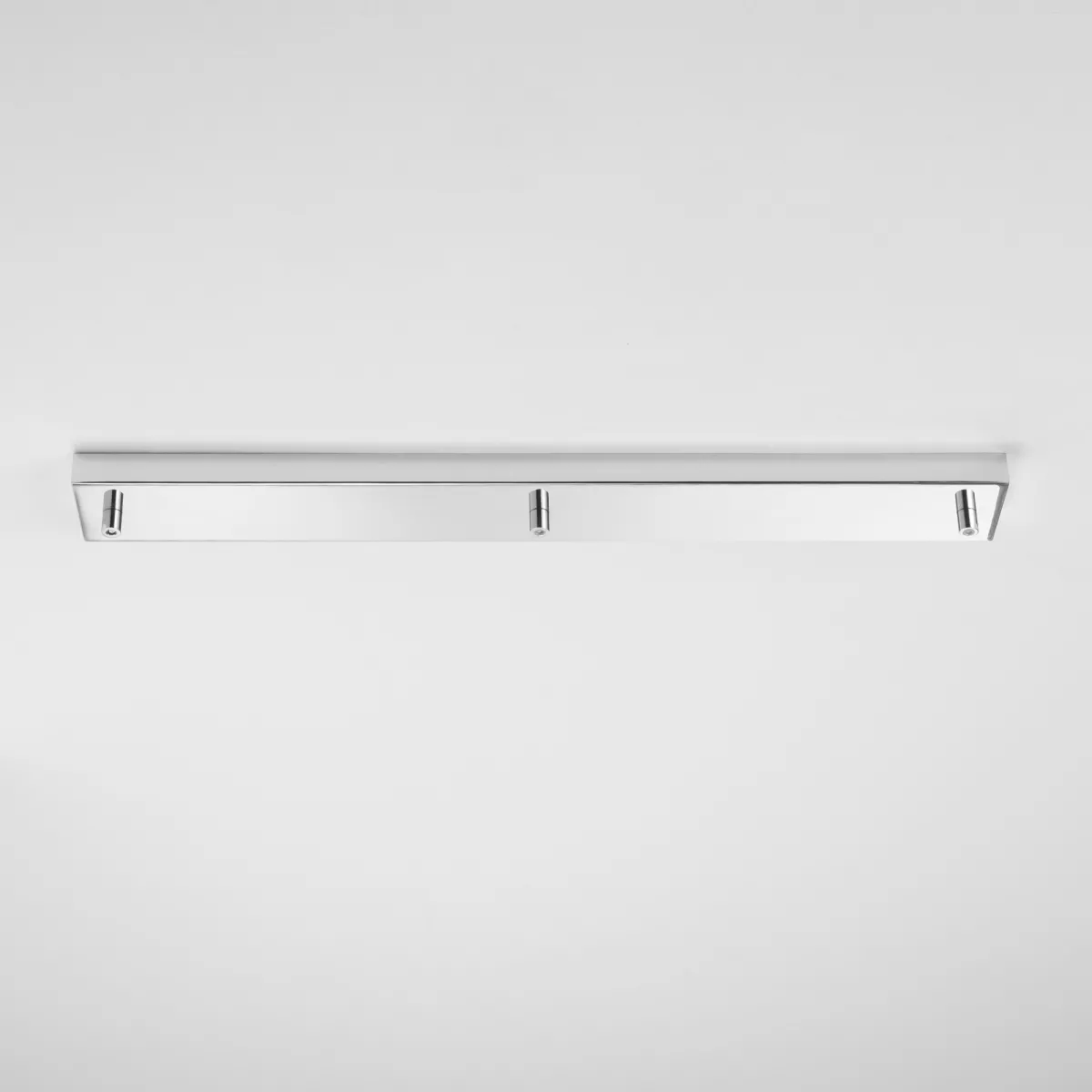 Rechteckiger Chromrahmen mit 3 Löchern, 67 x 10 x 4,1 cm