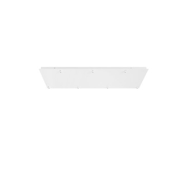 Cadre rectangulaire blanc à 7 trous 89 x 30 x 4,1 cm