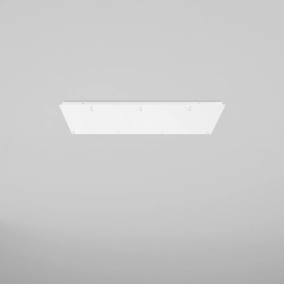 Weißer rechteckiger Rahmen mit 7 Löchern, 89 x 30 x 4,1 cm