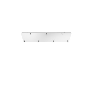 Cadre rectangulaire chromé à 7 trous 89 x 30 x 4,1 cm