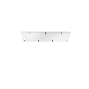 Cadre rectangulaire chromé à 7 trous 89 x 30 x 4,1 cm