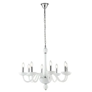ALFIERE KRONLEUCHTER WEISS/CHROM 8XE14 74X178CM