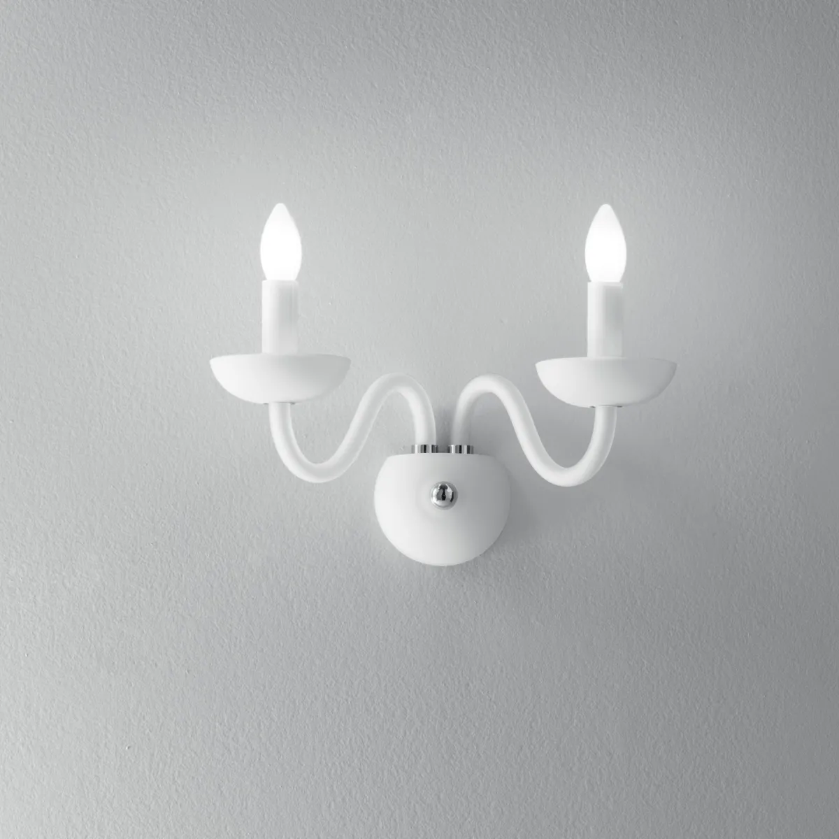 APPLIQUE ALFIERE BIANCA/CROMO 2XE14 12X23X26CM